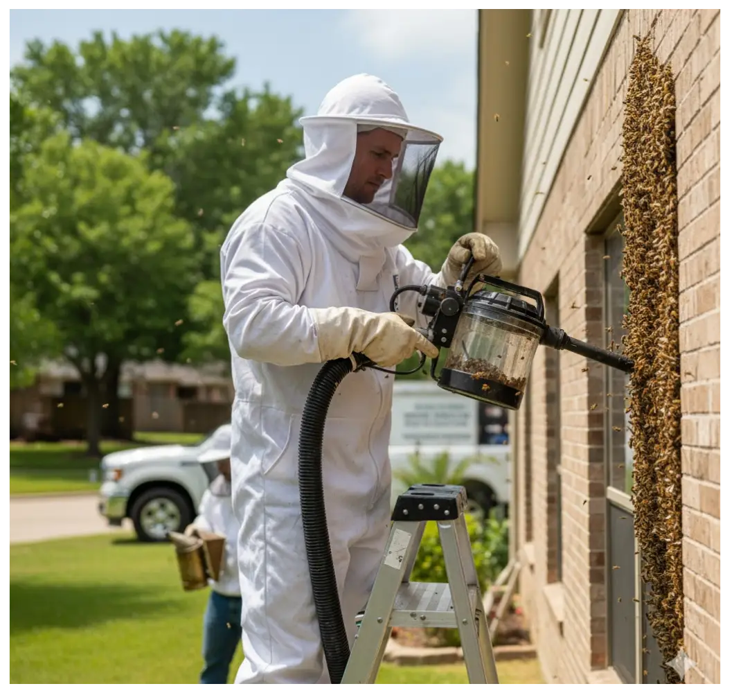Bee removal specialist protective gear