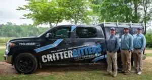 CG Pest Control technicians and service vehicle