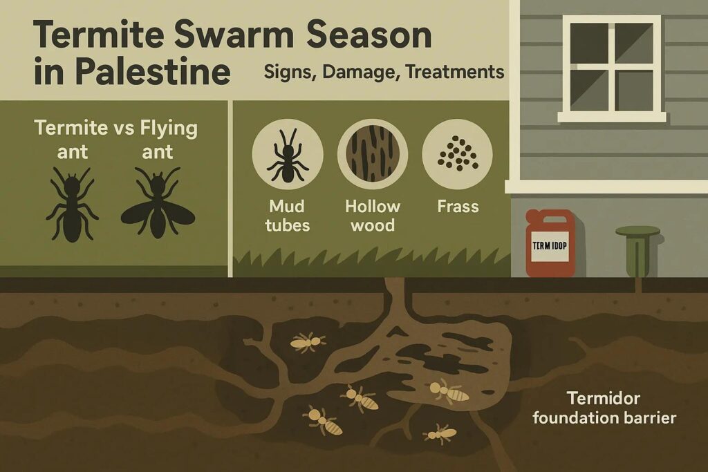 Termite swarm season signs and treatments