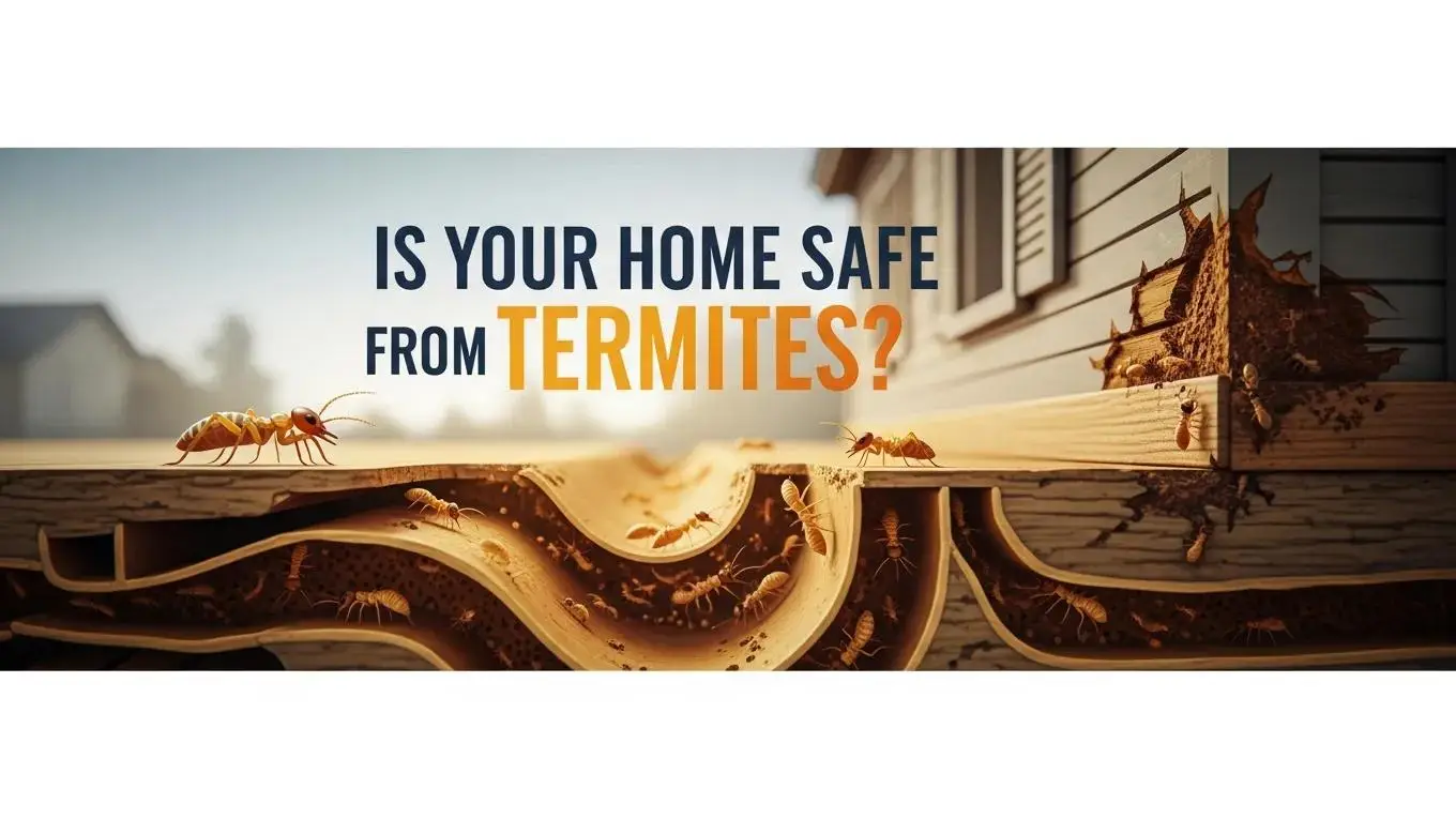 Termite damage home illustration
