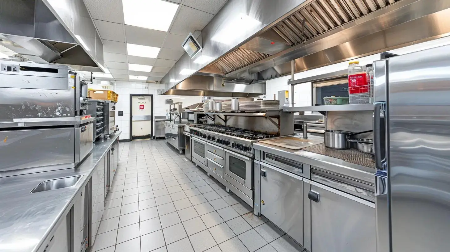 Commercial restaurant kitchen protected by professional pest control services in East Texas