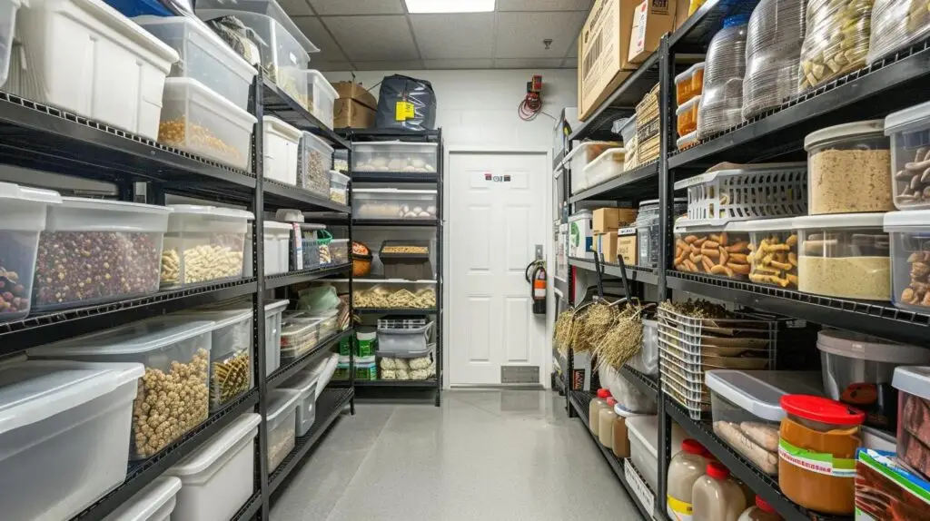 Restaurant storage area maintained under professional integrated pest management program