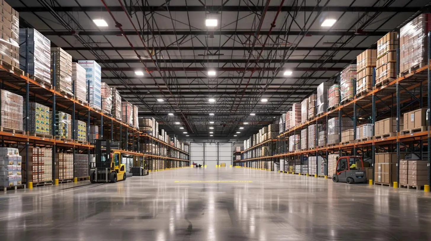 Warehouse and distribution center protected by commercial pest management services