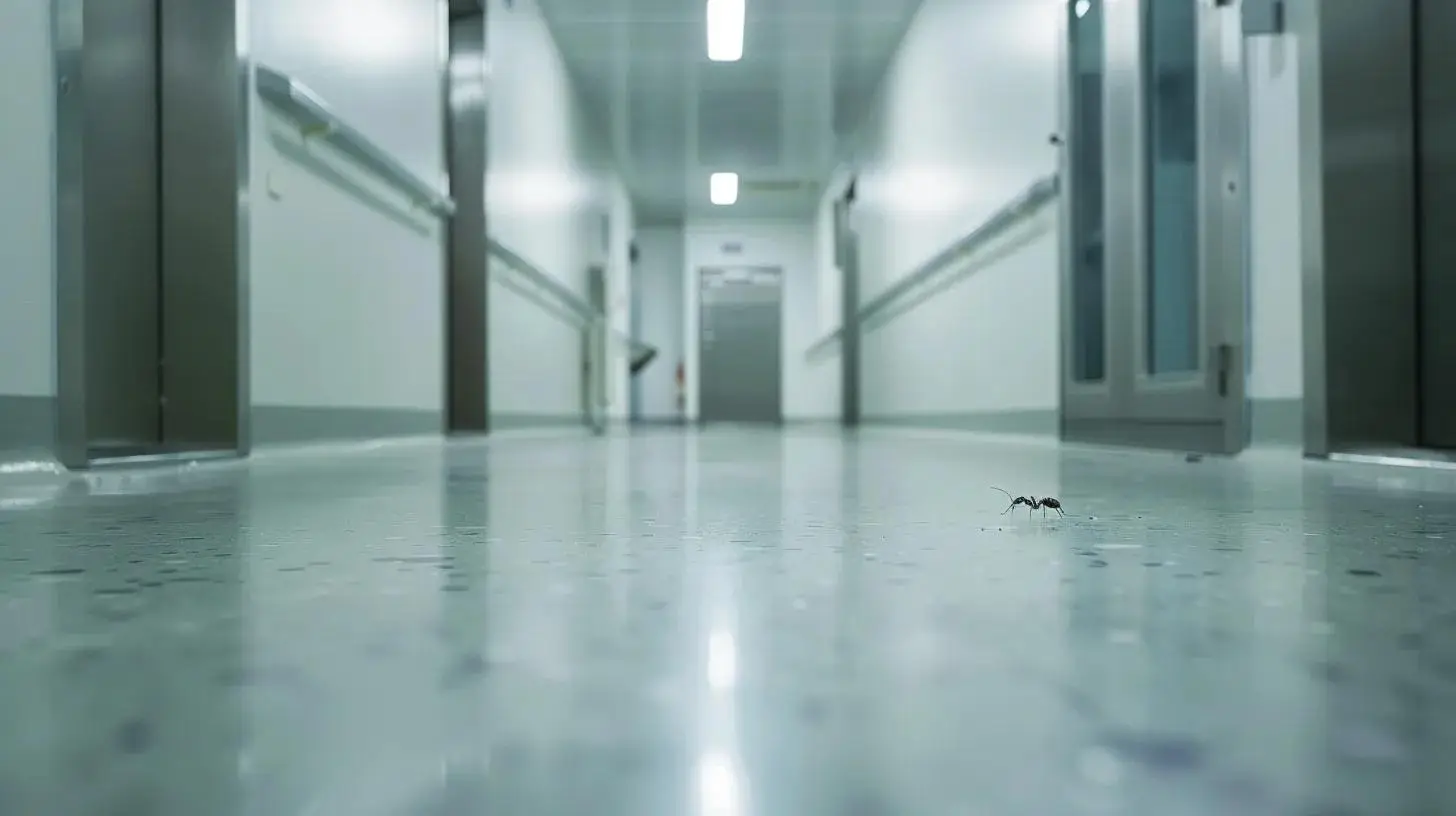 Healthcare facility service area requiring proactive pest monitoring