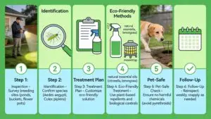 Six-step mosquito control process from inspection to eco-friendly pet-safe treatment