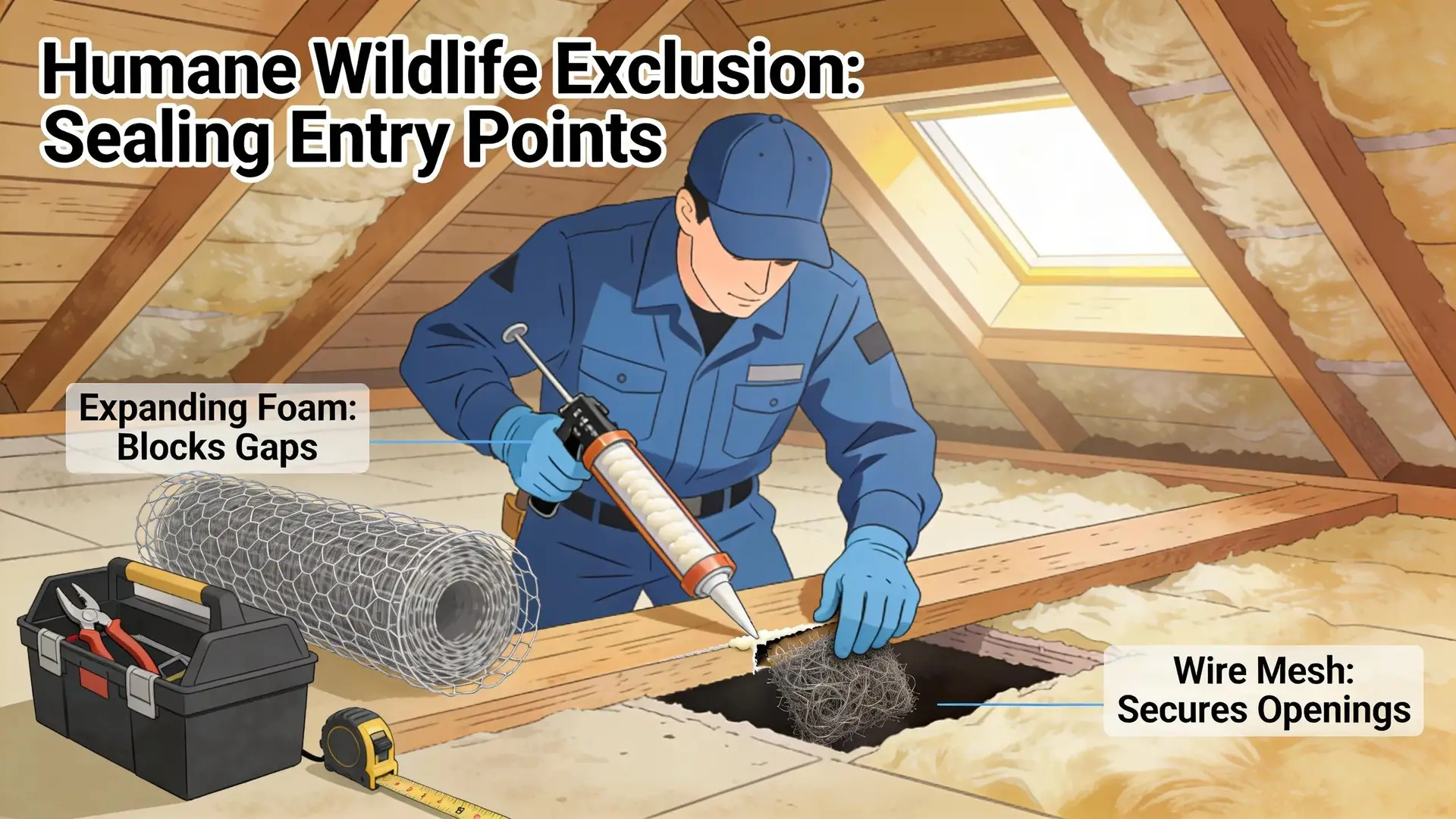 Sealing attic entry points wildlife