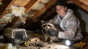 Humane raccoon attic removal