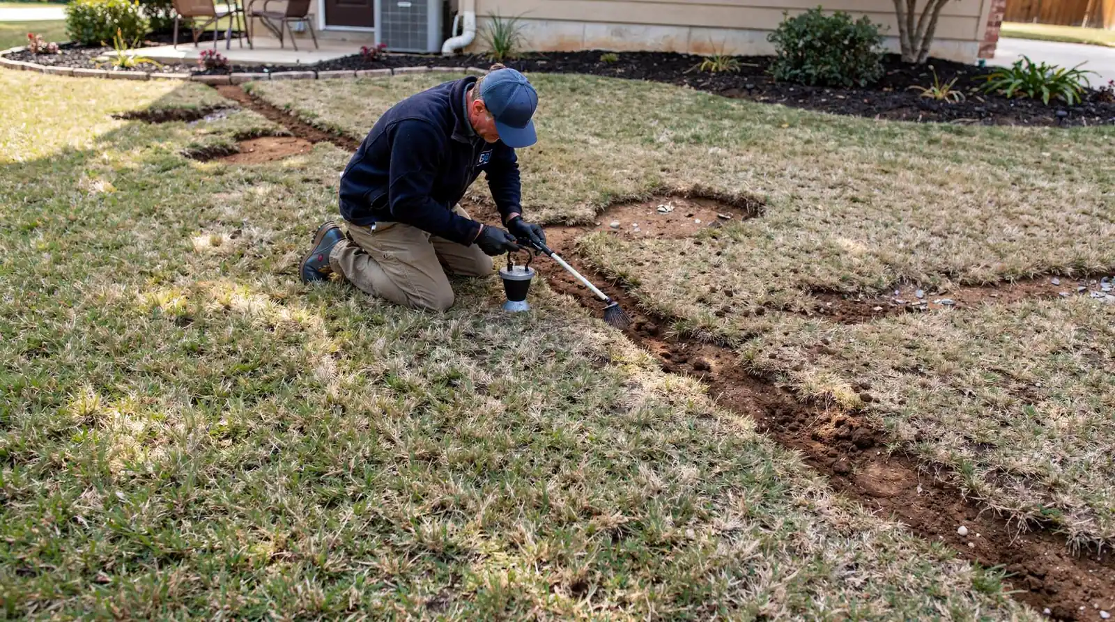 Grub control removes the food source driving armadillos to tear up Texas lawns