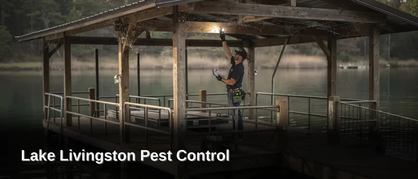 Boathouses and covered docks rank among the biggest spider magnets on Lake Livingston, thanks